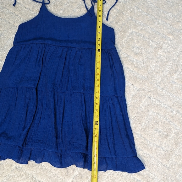 altar'd state Royal Blue Spaghetti Strap Mini Skirt Lined Dress, M - Picture 4 of 8